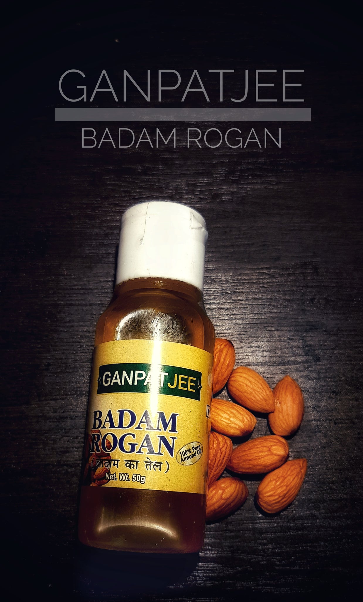 GANPATJEE Badamgiri Almond Oil, 50g | 100% Natural and Pure