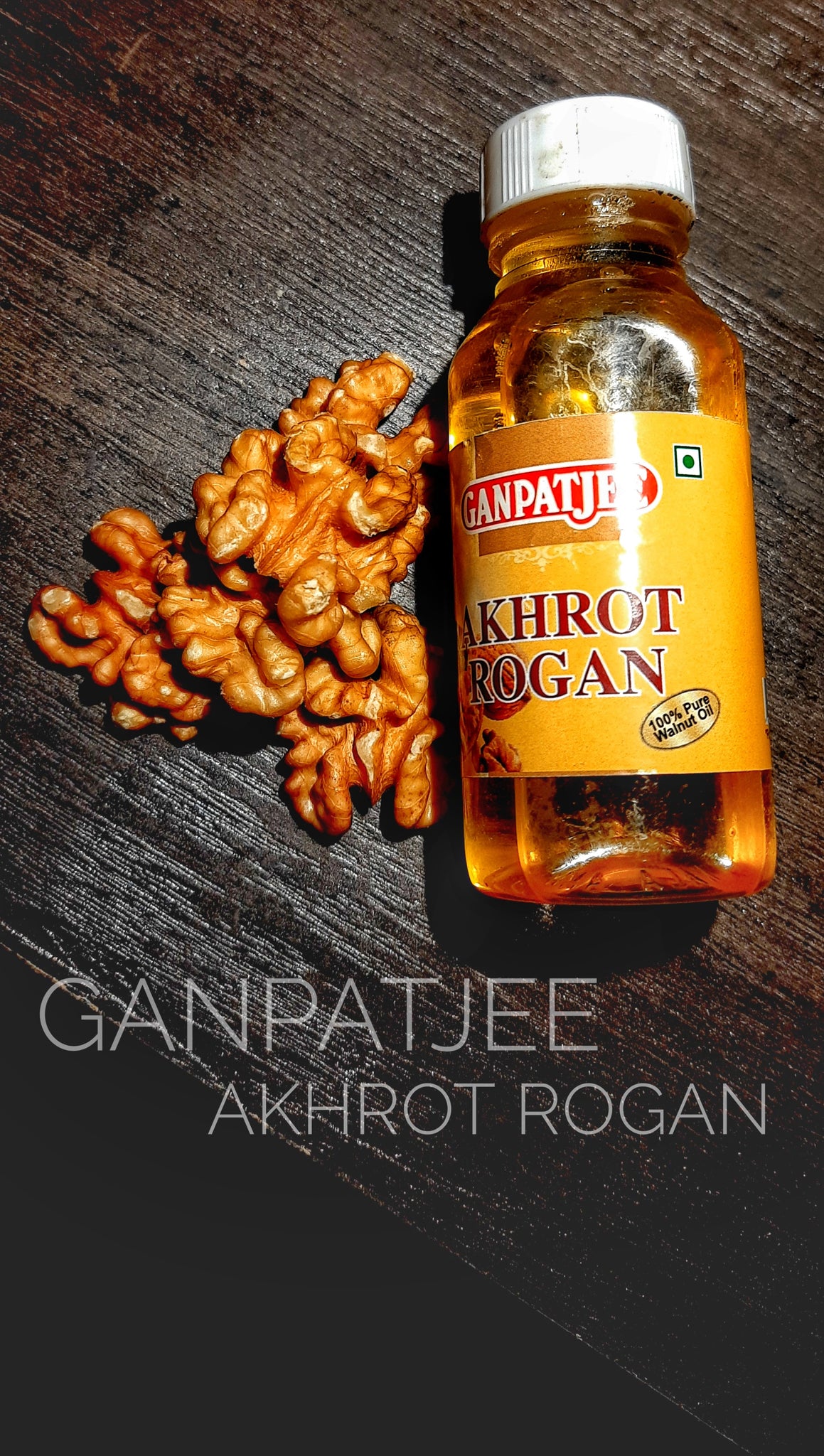 Ganpatjee Akhrotgiri Walnut Oil, 50g | 100% Natural and Pure
