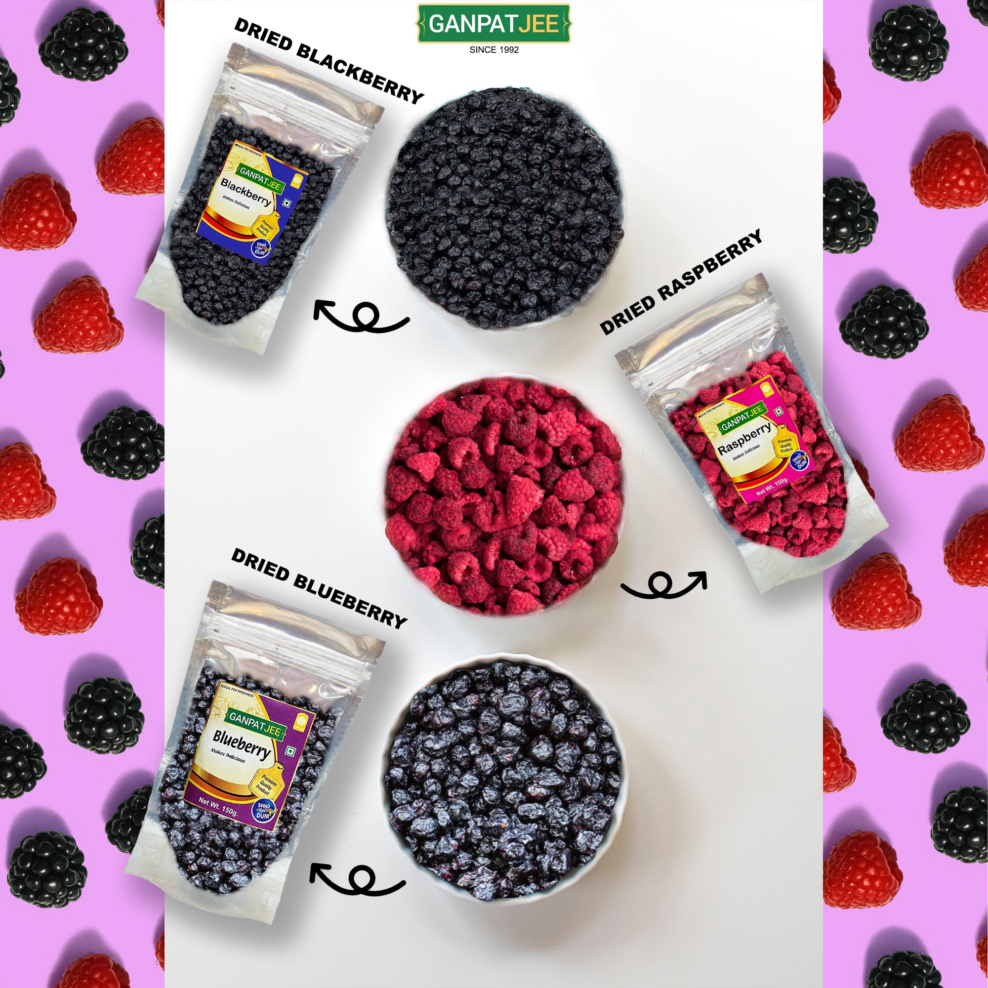 Ganpatjee Dried Blackberry 150g