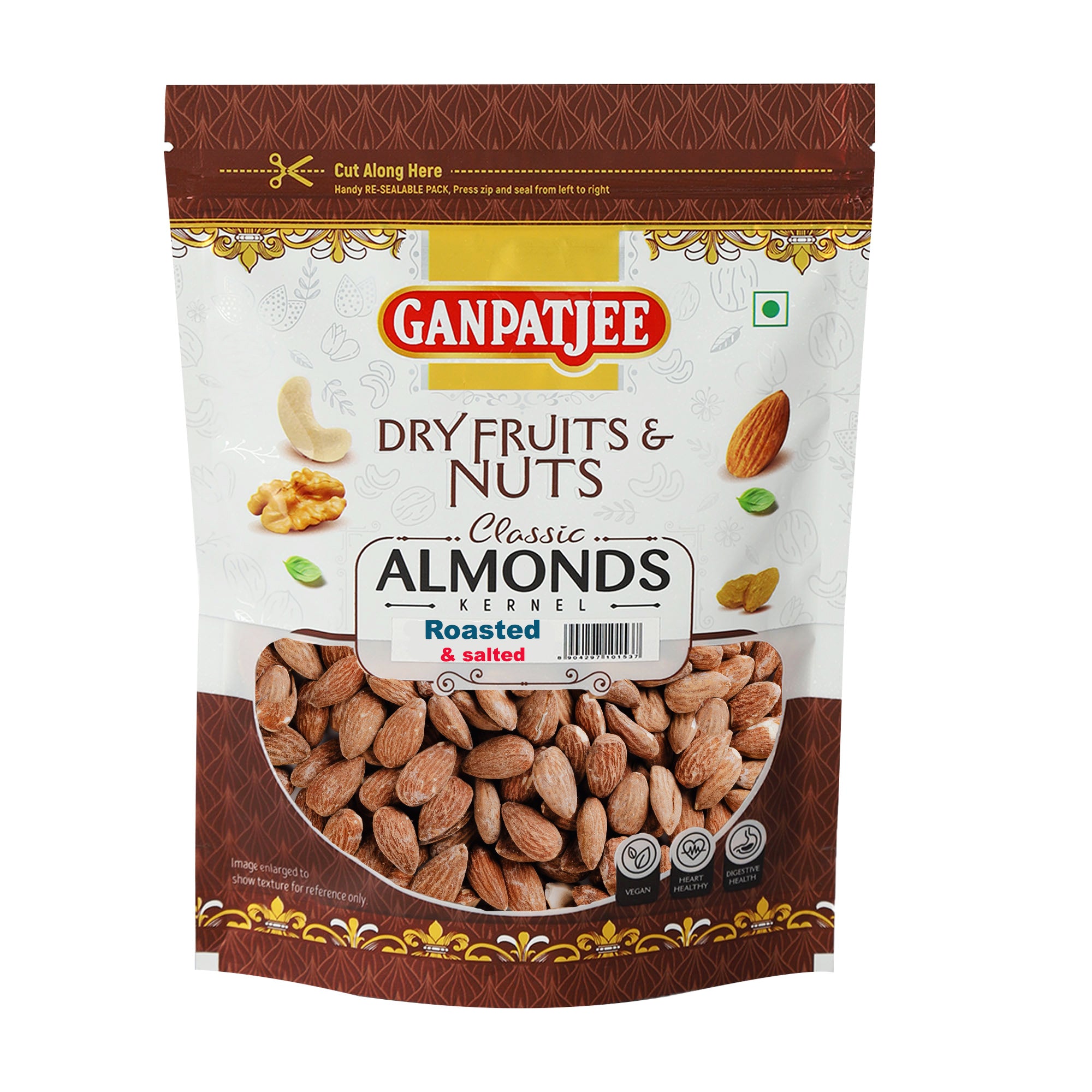 Ganpatjee Badamgiri Almonds Roasted & Salted Premium 250g