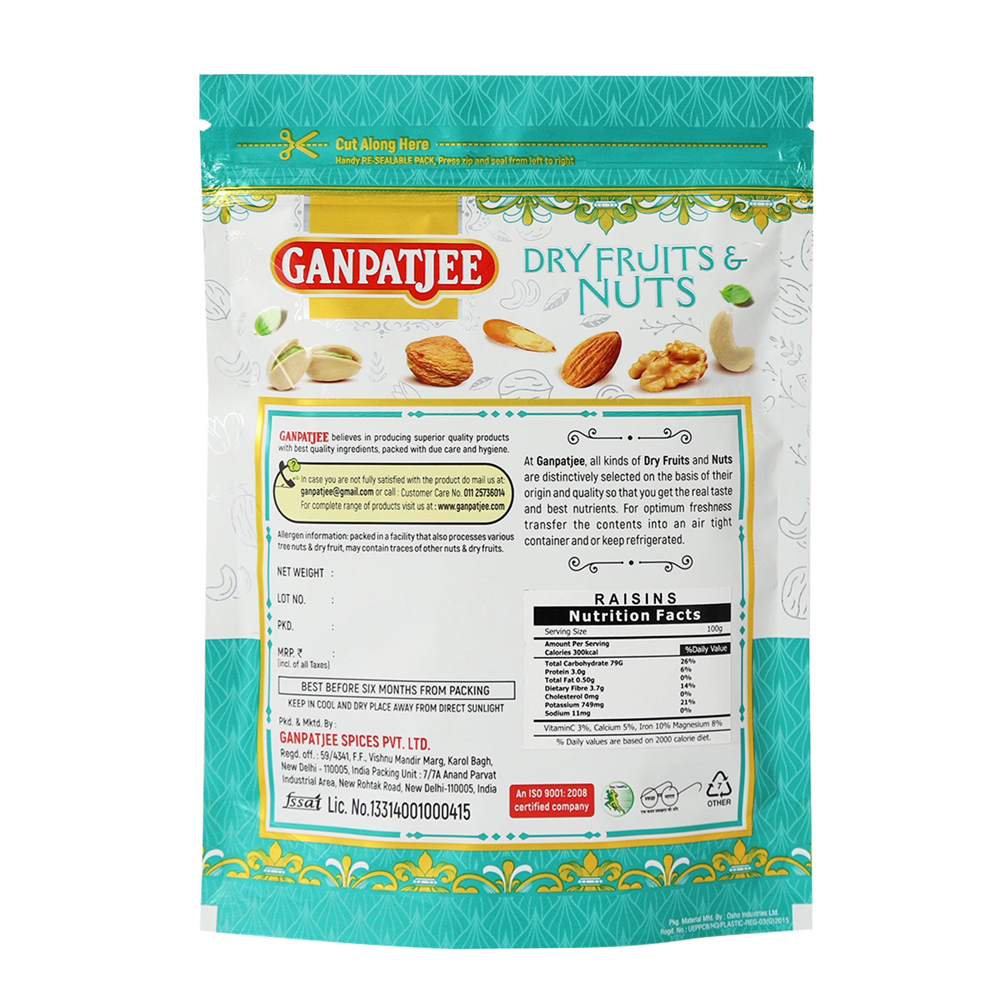 Ganpatjee Raisin Kishmish Indian Long Platinum