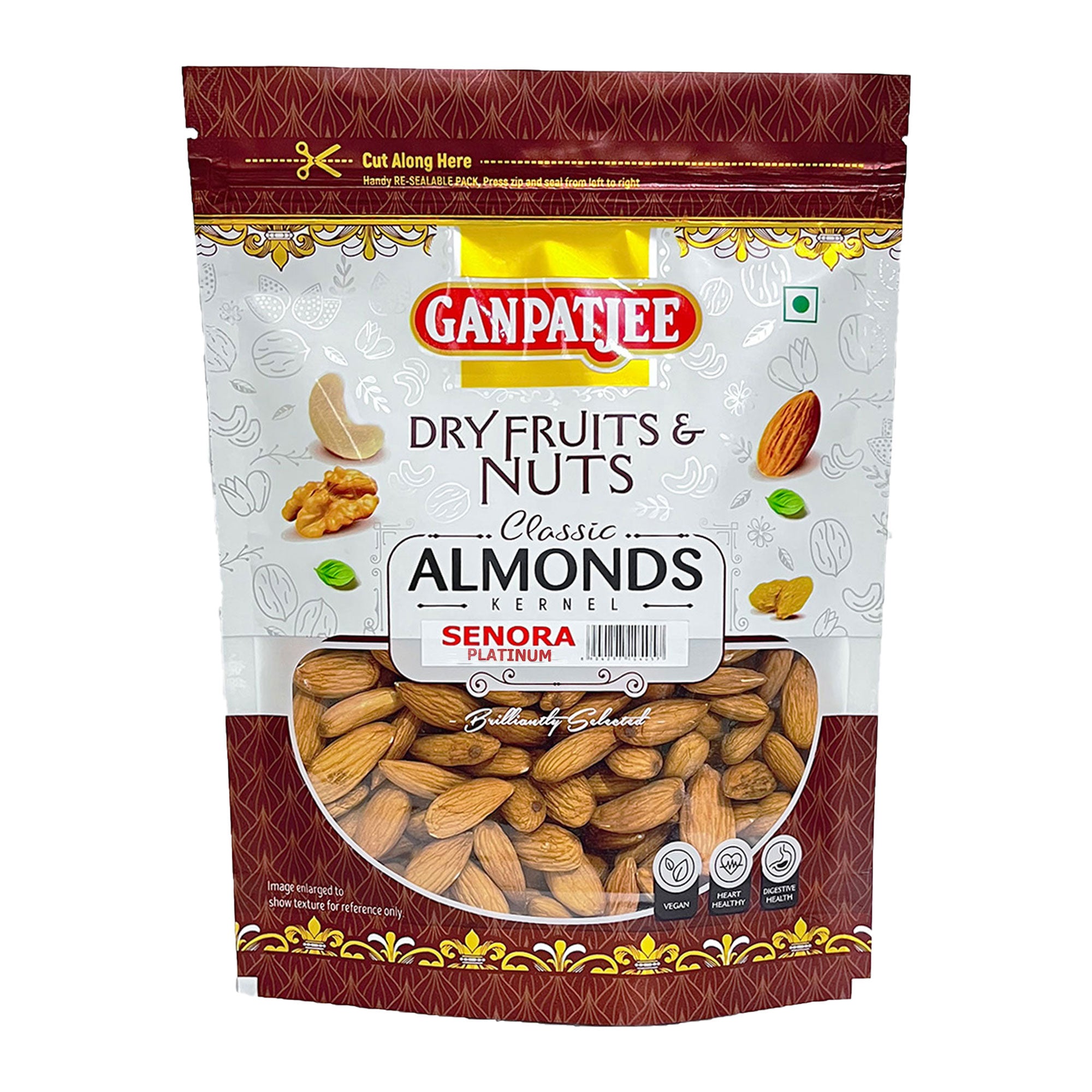 Ganpatjee Badamgiri Almonds Senora Platinum 250g