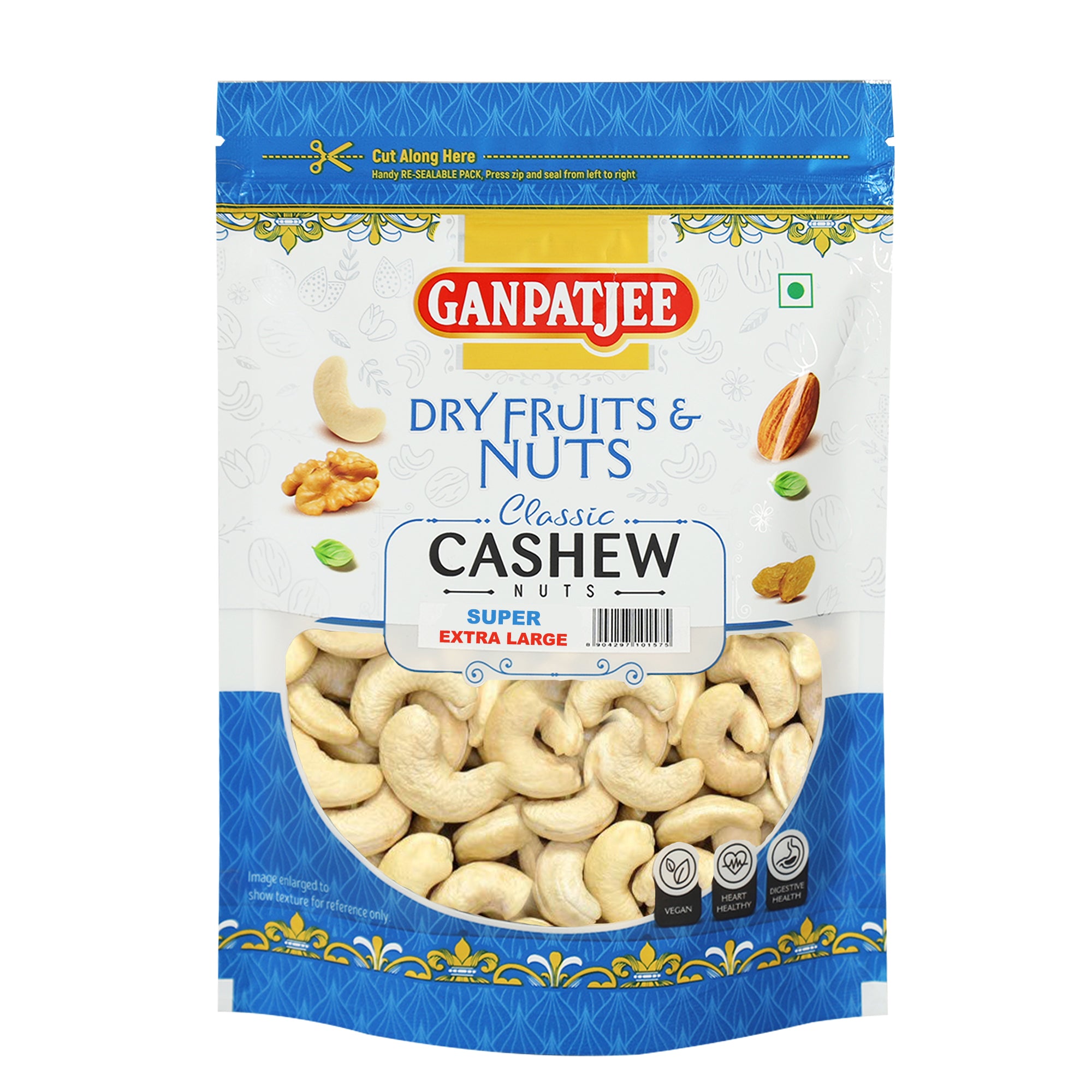 Ganpatjee Whole Cashew Kaju Super Extra Large, 250g