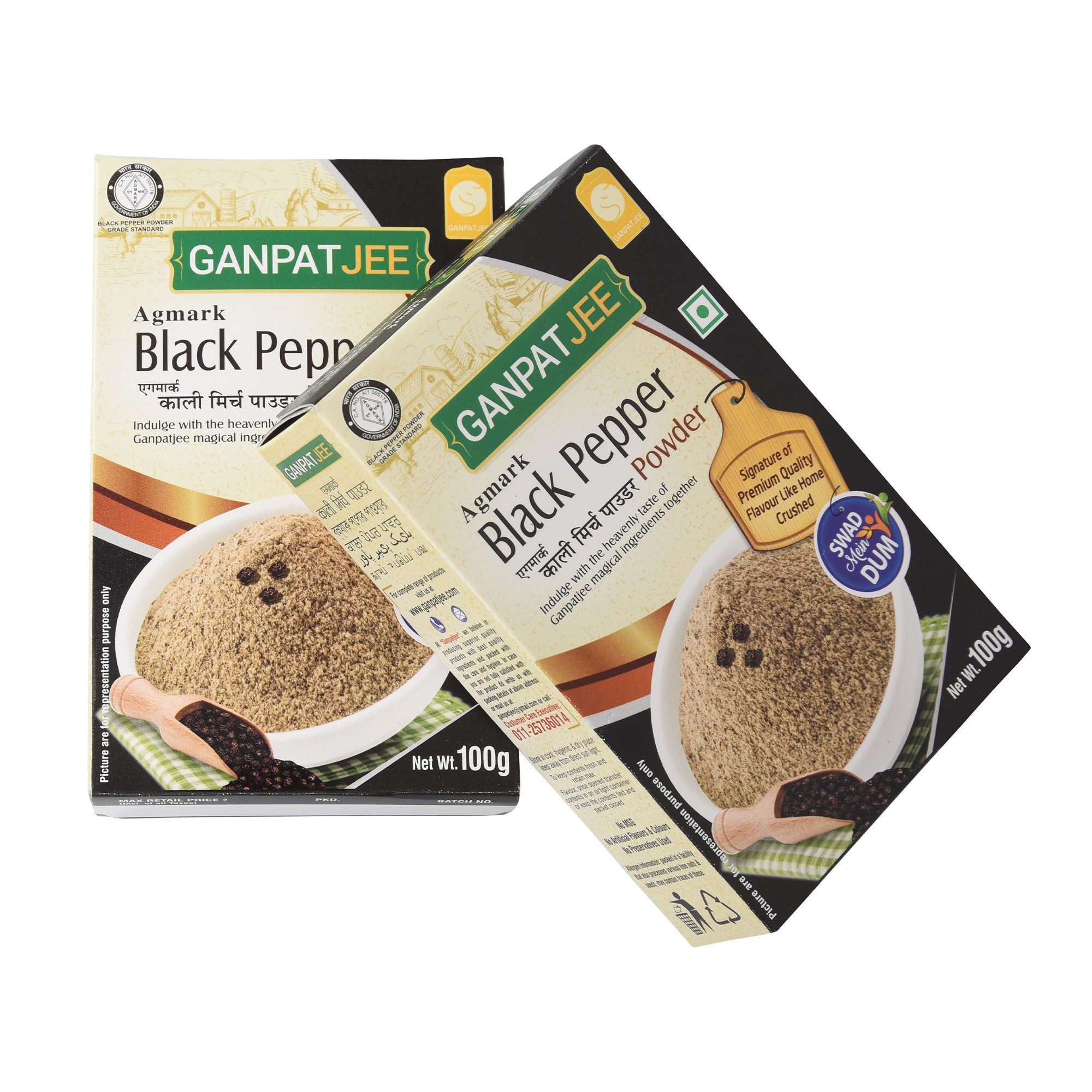 Ganpatjee Kali Mirch Powder Black Pepper Powder 100G